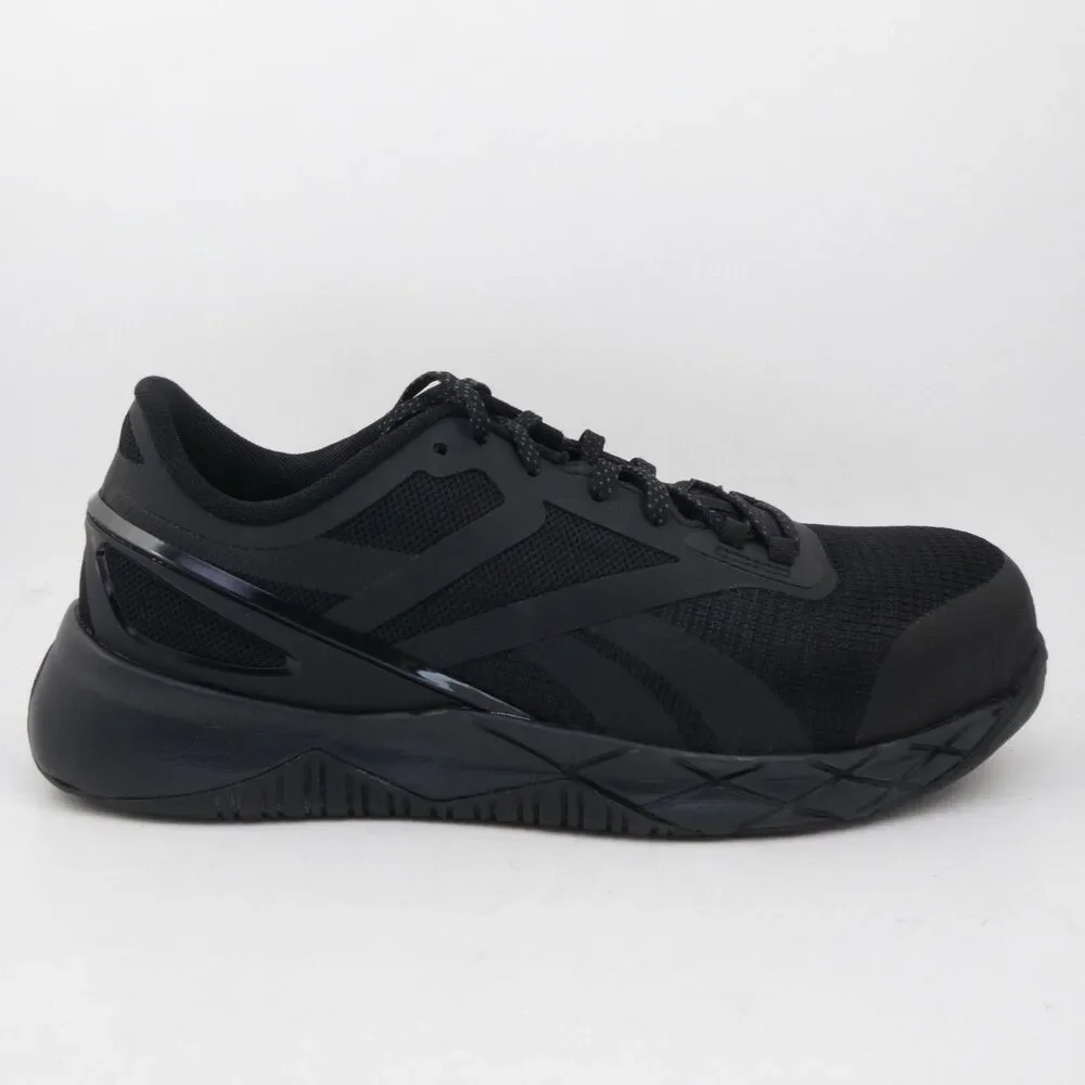Reebok Nanoflex Unisex Men's US 6.5 - WO 8.5 Tr Black Safety Athletic Work Shoe